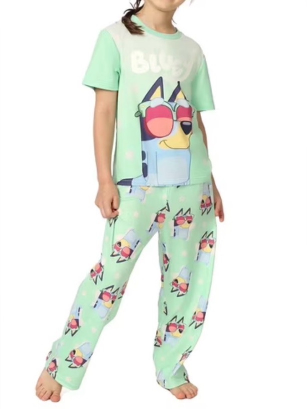 Bluey Character Girls 2-Piece Pajamas, Size 6 - Brand New